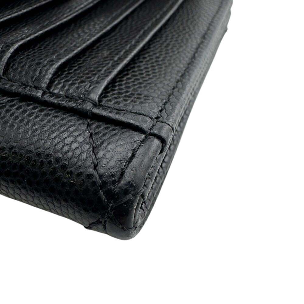 CHANEL Authentic Black Caviar Leather Wallet - Picture 6 of 11